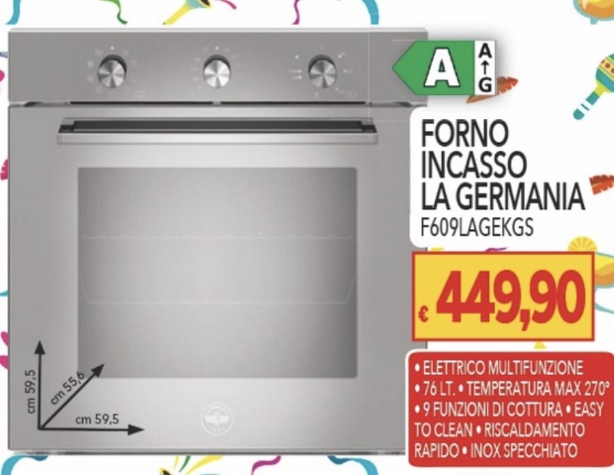 FORNO INCASSO LA GERMANIA F609LAGEKGS